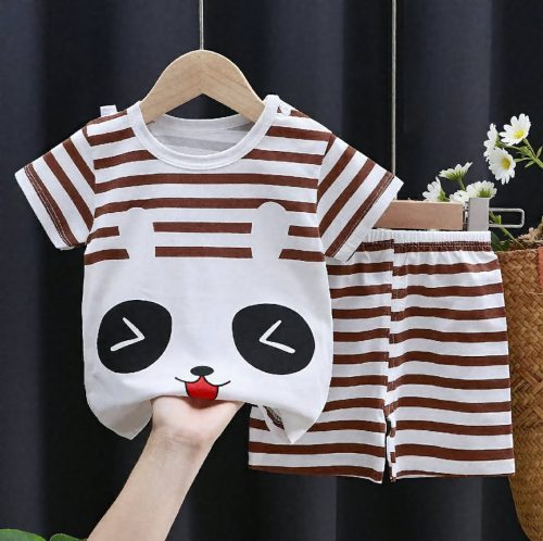 Kids Cotton T-Shirt & Pants Set - Image 2