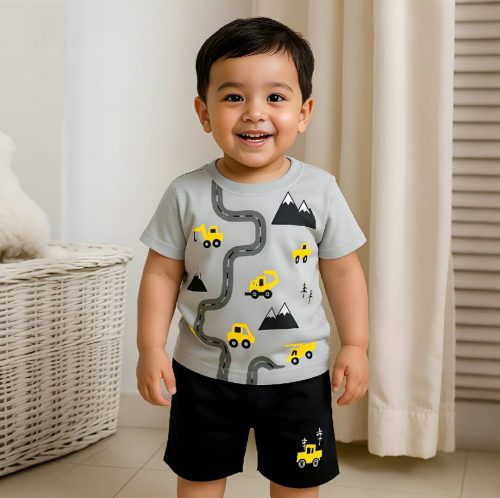 Kids Cotton T-Shirt & Pants Set - Image 2