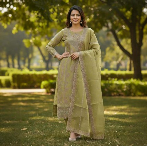 Premium Three-Piece Collection Star Georgette — Embroidery & Sequin Work - Image 2