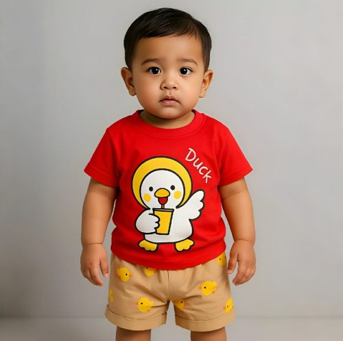 Kids Cotton T-Shirt & Pants Set - Image 4