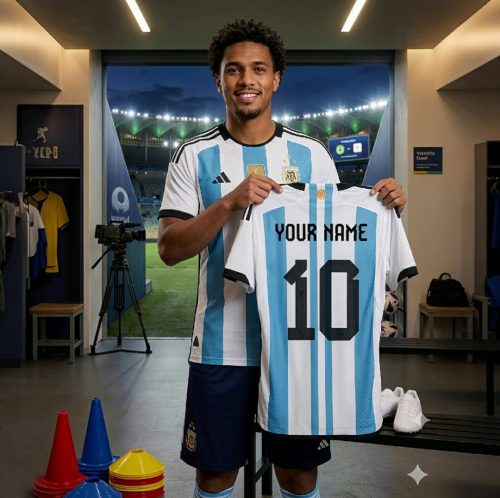 Argentina 2022 FIFA World Champions Jersey-With Name Customize - Image 2