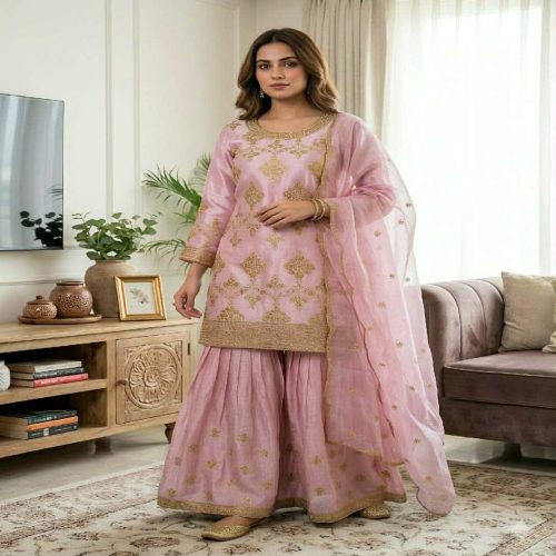 Premium Three-Piece Collection Star Georgette — Embroidery & Sequin Work - Image 5