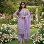 Premium Three-Piece Collection Star Georgette — Embroidery & Sequin Work