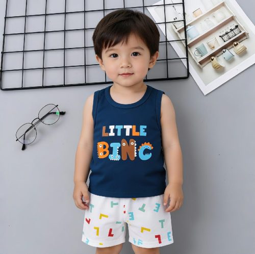 Kids Cotton T-Shirt & Pants Set - Image 5