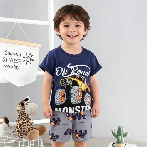 Kids Cotton T-Shirt & Pants Set - Image 5