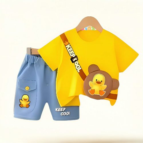 Kids Cotton T-Shirt & Pants Set - Image 5
