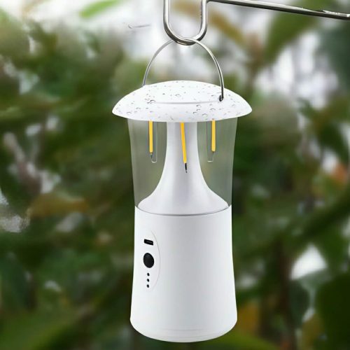 Cycling Friendly Outdoor Lamp Features 1200mAh Lithium Battery and Multi Mode Lighting Ideal For Night Rides or Campouts-White Color