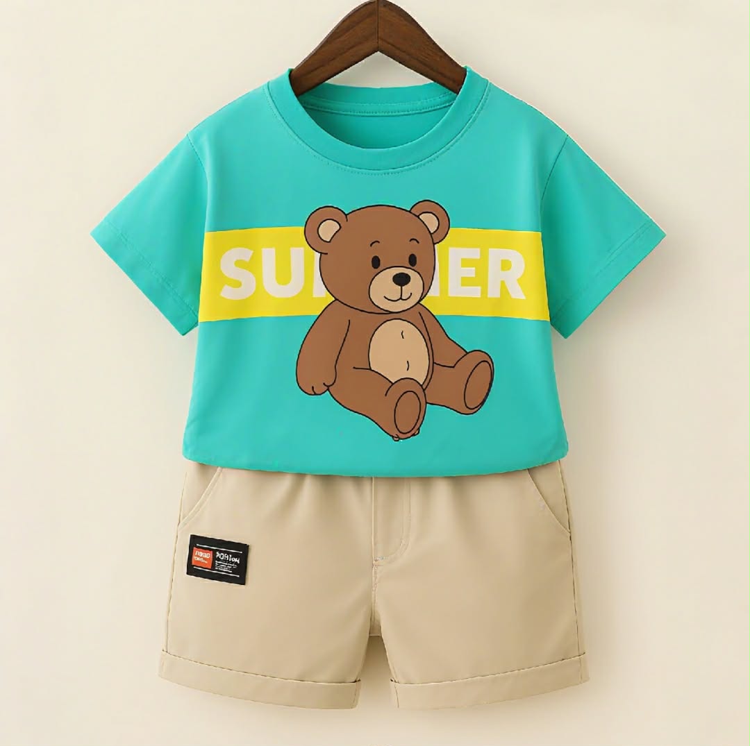 Messenger_creation_A65FEA9F-1C05-4885-8B8A-FCEDD37503B0 Kids Cotton T-Shirt & Pants Set - Image 1