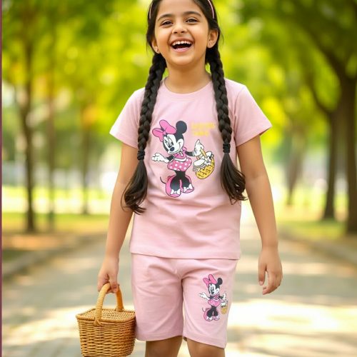 Kids Cotton T-Shirt & Pants Set - Image 3
