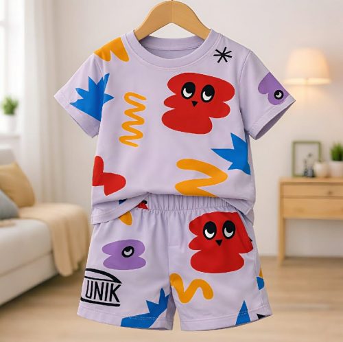 Kids Cotton T-Shirt & Pants Set - Image 2