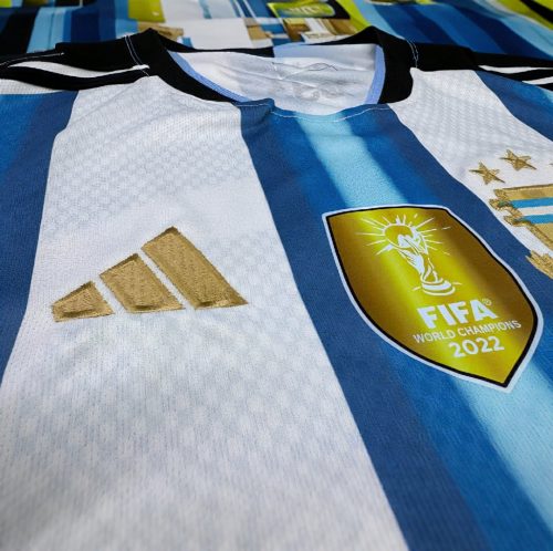 Argentina 2022 FIFA World Champions Jersey-With Name Customize - Image 4