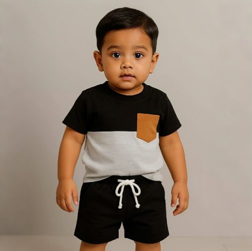 Kids Cotton T-Shirt & Pants Set - Image 3