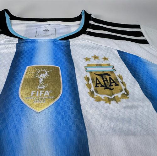 Argentina 2022 FIFA World Champions Jersey-With Name Customize - Image 3