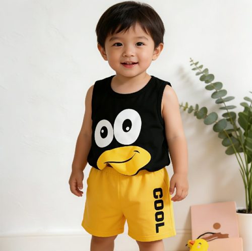 Kids Cotton T-Shirt & Pants Set - Image 2