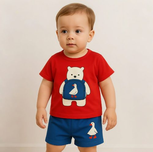 Kids Cotton T-Shirt & Pants Set - Image 4