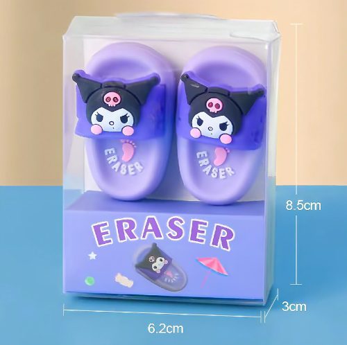 Slipper Shaped Mini Eraser Set (2Pcs)