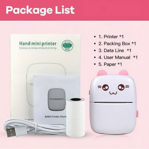 Mini Thermal Bluetooth Printer With Paper Roll - Image 9