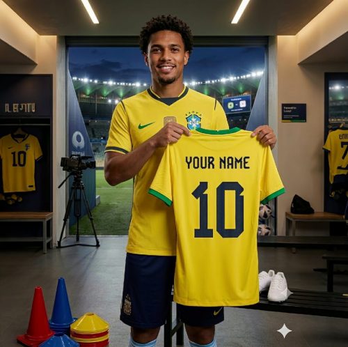 Brazil CBF Home Nike Jersey 2022 Edition-With Name Customize - Image 2