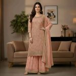 Premium Three-Piece Collection Star Georgette — Embroidery & Sequin Work