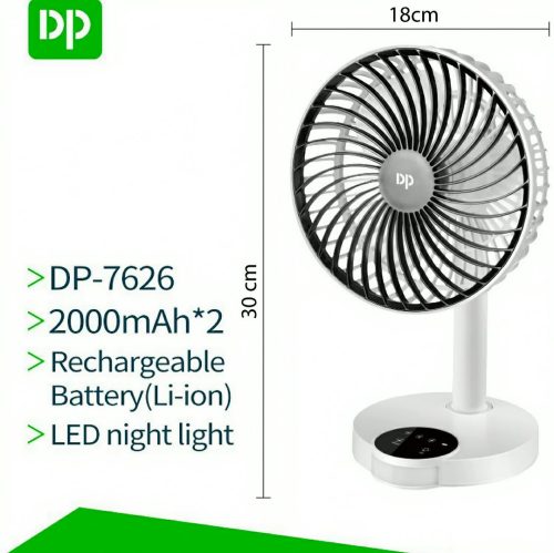 DP-7626 Rechargeable Table Fan (4000 mAh) - Image 7