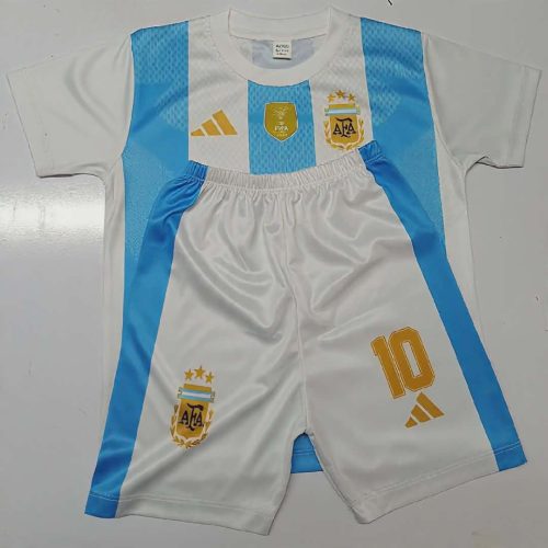 🇦🇷 Argentina Kids Football Jersey Set (White-Blue)-Kids Empire - Image 2