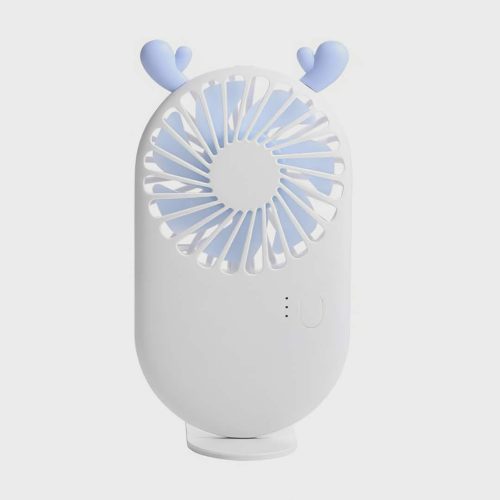 Slim Flap Pocket Mini Handheld Fan With Mobile Stand - Image 2