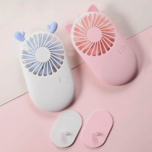 Slim Flap Pocket Mini Handheld Fan With Mobile Stand - Image 3