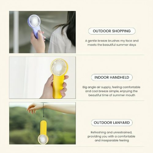 Battery Powered High Speed Mini Portable Slim Handheld Fan - Image 9