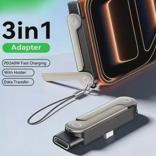 Type-C Charging Bracket Adapter with 240W Fast Charging Support Foldable Mounting Stand - Image 6