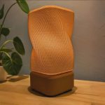 Rectangular Twisted Lamp With Basket Structure
