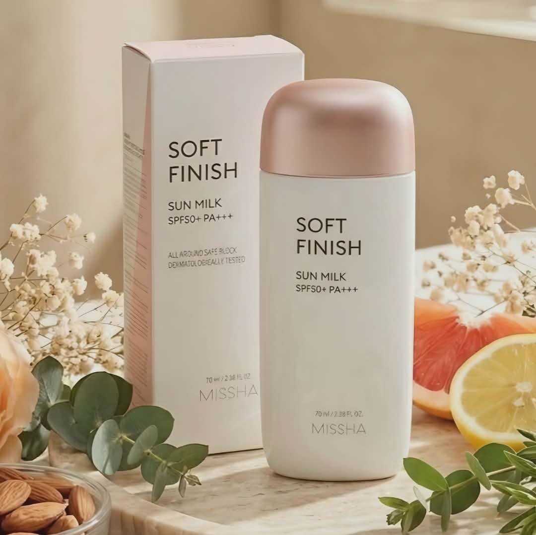 Messenger_creation_7C14325B-2B92-4F1A-97E1-423C802AA15F Soft Finish Sun Milk SPF50+ PA+++ (70ML) - Image 1