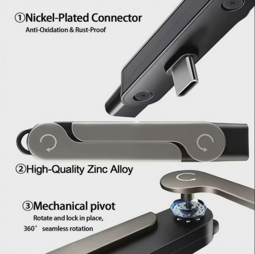 Type-C Charging Bracket Adapter with 240W Fast Charging Support Foldable Mounting Stand - Image 5