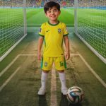 🇧🇷 Brazil Kids Football Jersey Set (Yellow)-Kids Empire