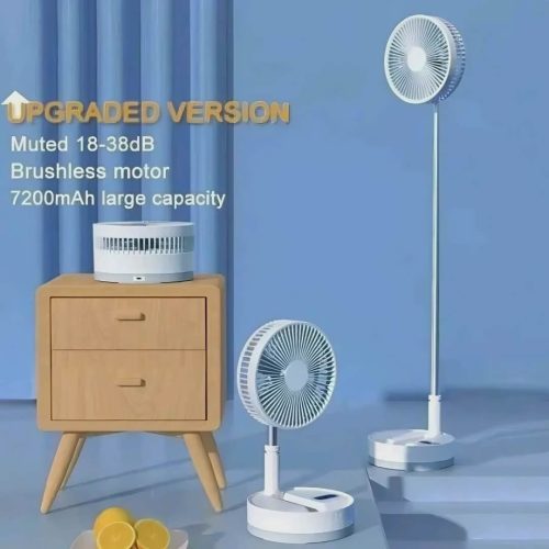 Retractable Rechargeable Table Fan With Phone Holder(7200 mAh) - Image 3