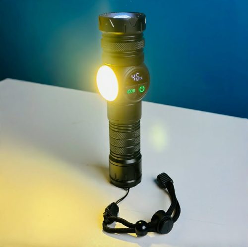 Rechargeable Flashlight 10W COB + LED Torchlight With Digital Display - Image 4