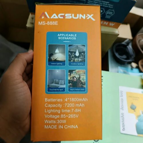 30W LED Rechargeable Energy Saving Lamp (7200mAh+4 Battery) - Image 4