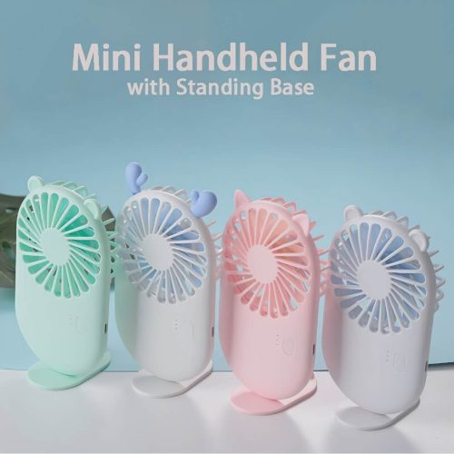 Slim Flap Pocket Mini Handheld Fan With Mobile Stand - Image 8