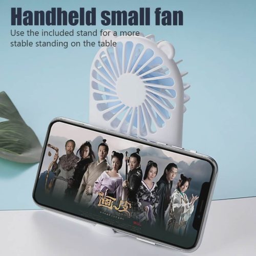 Slim Flap Pocket Mini Handheld Fan With Mobile Stand - Image 6
