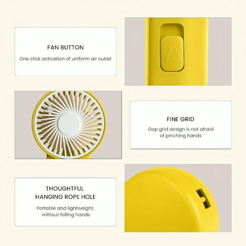 Battery Powered High Speed Mini Portable Slim Handheld Fan - Image 7