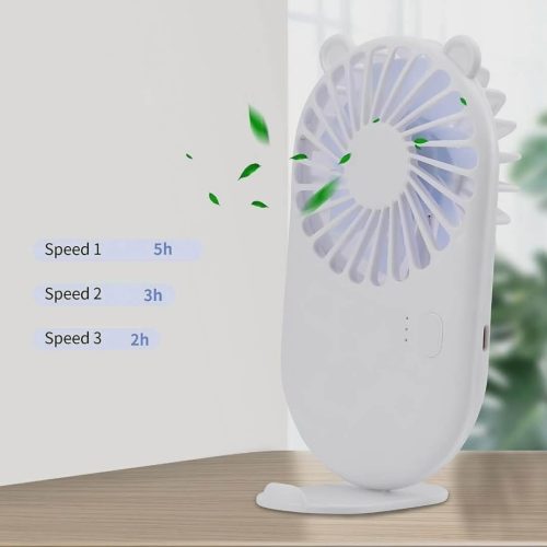 Slim Flap Pocket Mini Handheld Fan With Mobile Stand - Image 7