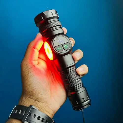 Rechargeable Flashlight 10W COB + LED Torchlight With Digital Display - Image 3