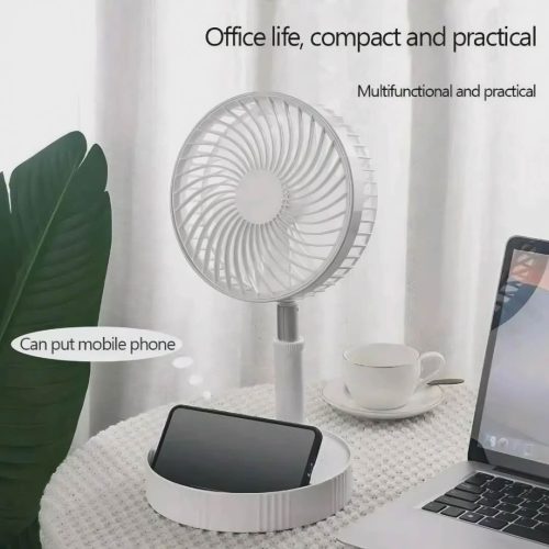 Retractable Rechargeable Table Fan With Phone Holder(7200 mAh) - Image 7