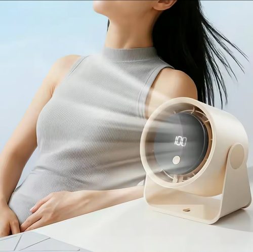 Multi-Function High-Speed Turbine Digital Display 100-Speed Ice Circulation Desktop Fan (Big Size) - Image 5
