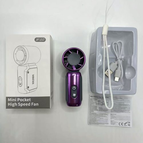 High-Speed Portable Digital Display Pocket Mini Handheld Small Fan-(3600 mAh) - Image 12