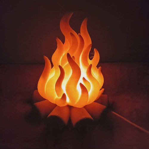 Wood Camp Fire Lamp - Image 2