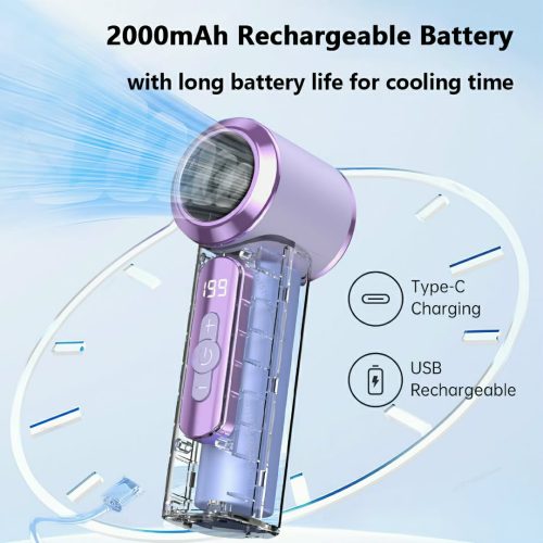 Premium High Speed Small Wind Cannon Turbine Handheld Refrigeration Small Violent Mini Portable Handheld Fan-24000 RPM - Image 2