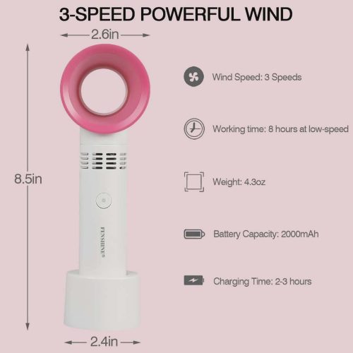 Bladeless Mini High-Speed Desktop Fan With 3 Speeds - Image 10