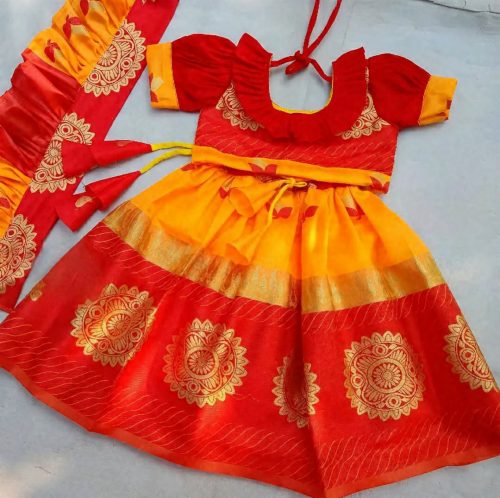 Baby Katan Ready Saree (Hand Make) - Image 8