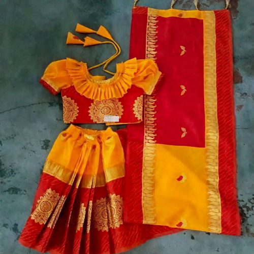 Baby Katan Ready Saree (Hand Make) - Image 9