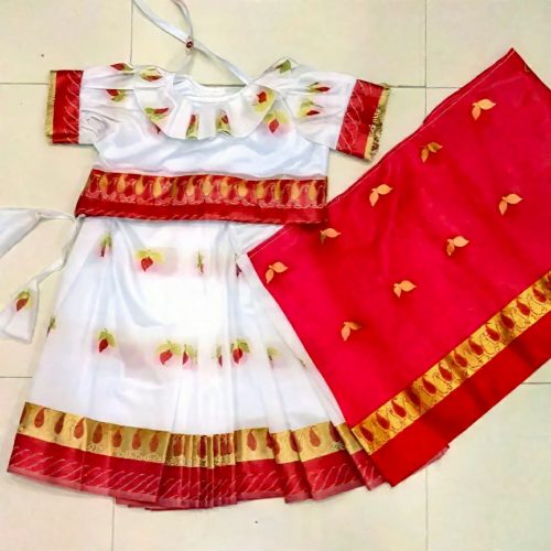 Baby Katan Ready Saree (Hand Make) - Image 4